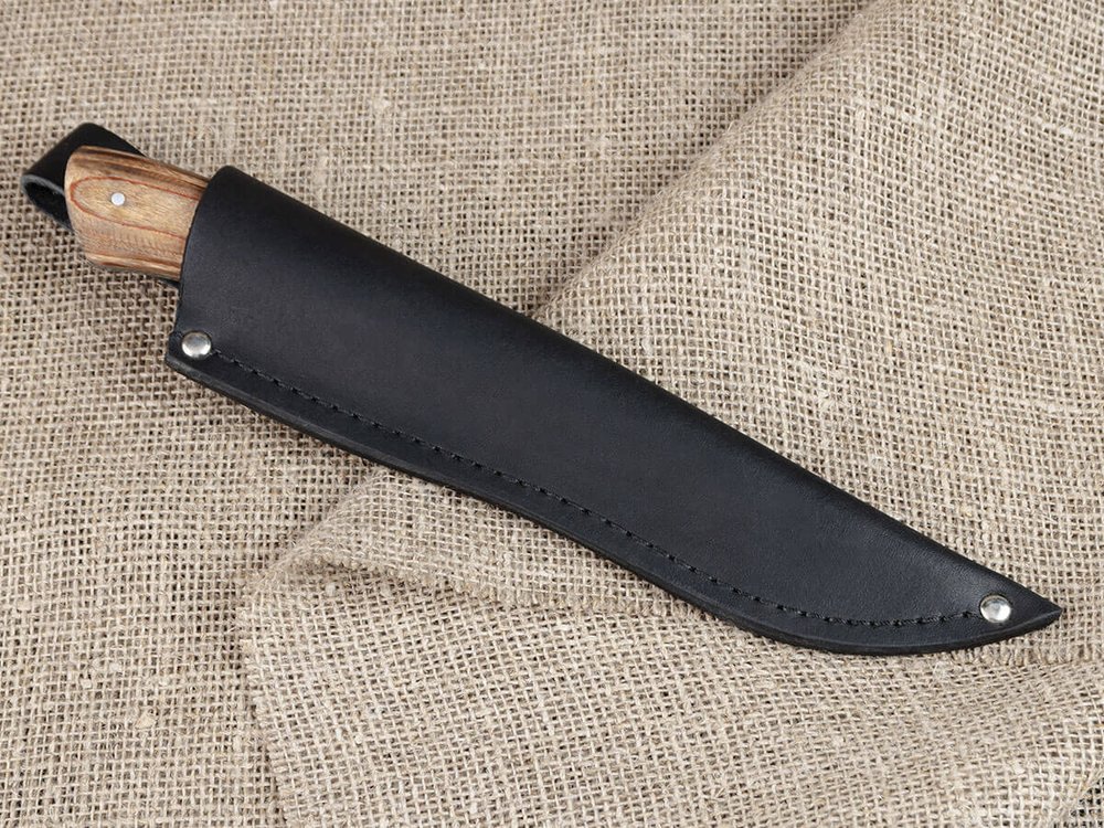 Рыбацкий нож "Акула", цельнометаллический, сталь 65Х13, рукоять бакелитовая фанера