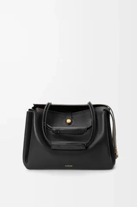 Loewe Большая сумка Madrid из мягкой телячьей кожи, черный