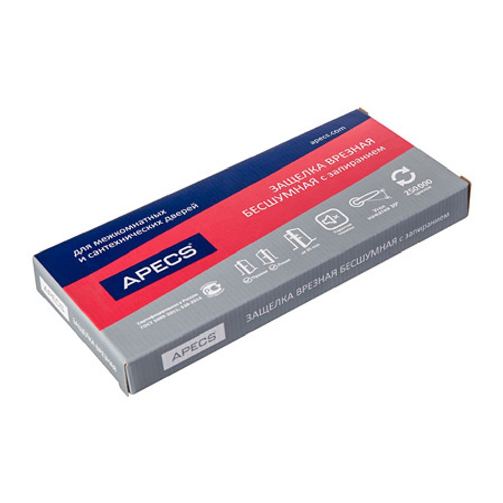 Защёлка врезная APECS 5300-P-WC GM мат.золото