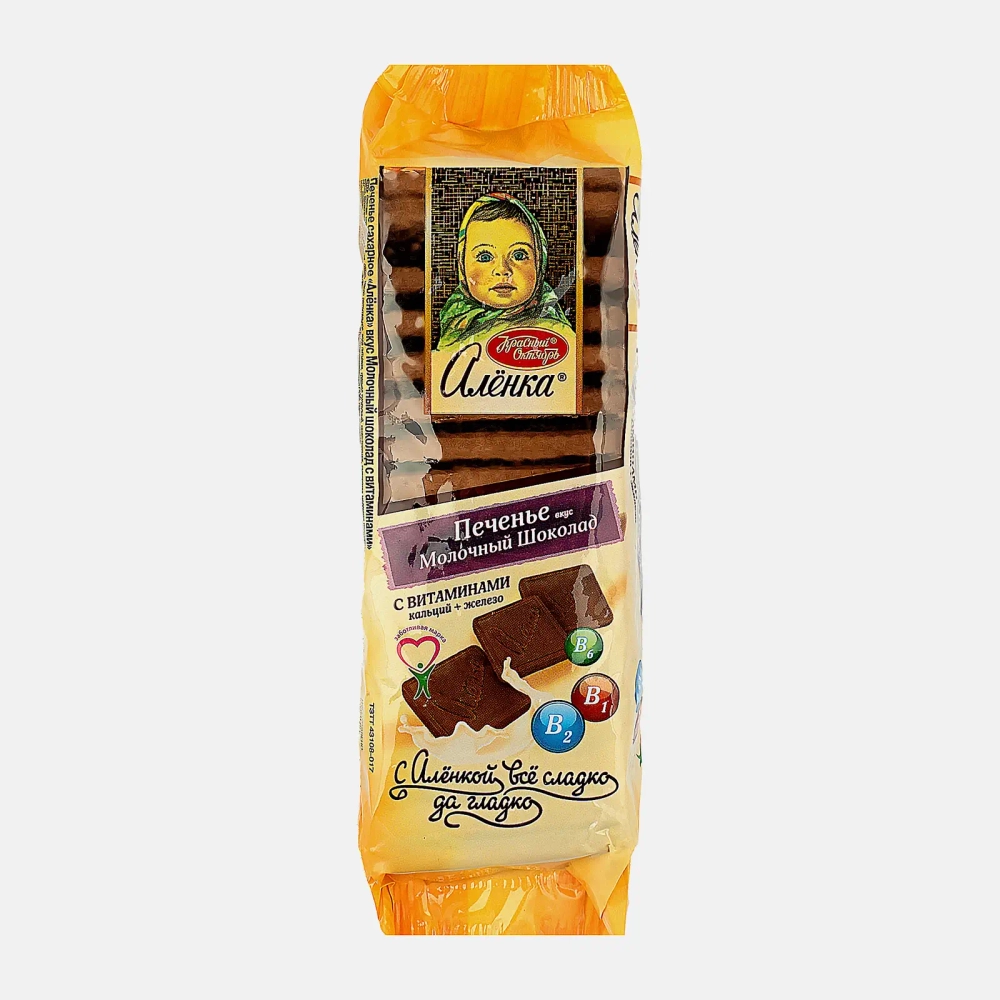 Печенье молочный шоколад Алёнка 190г
