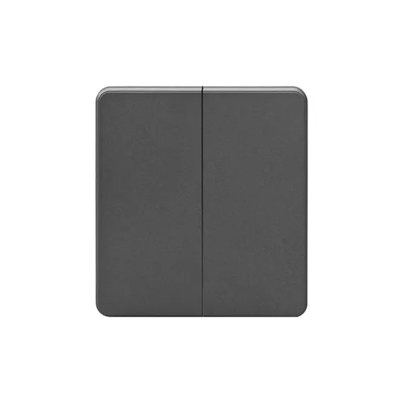 Выключатель двухклавишный KRANZ Miele Round Титан KR-78-0706-2