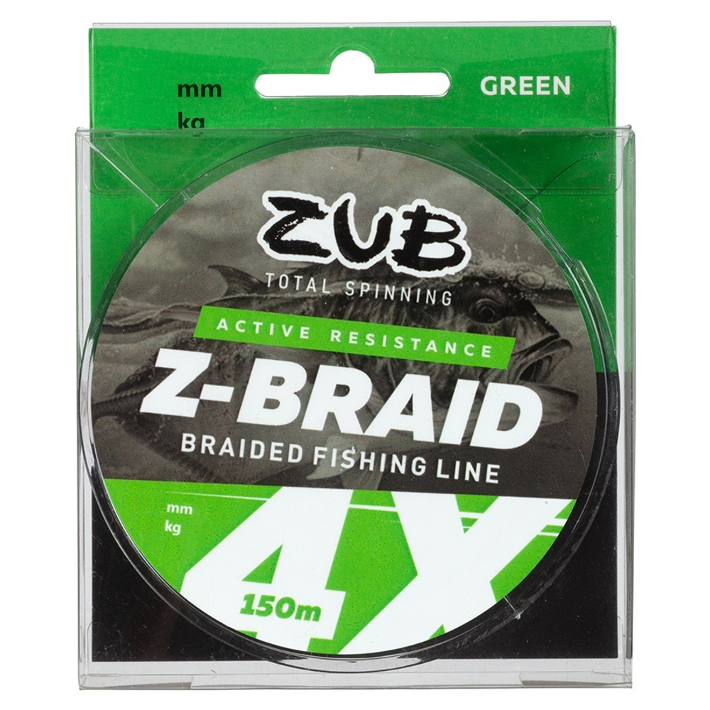 Шнур ZUB Z -BRAID Green 150m 0,28мм