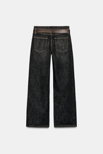 ДЖИНСЫ Z1975 STRAIGHT СО СРЕДНЕЙ ПОСАДКОЙ И ПОЯСОМ — ZARA