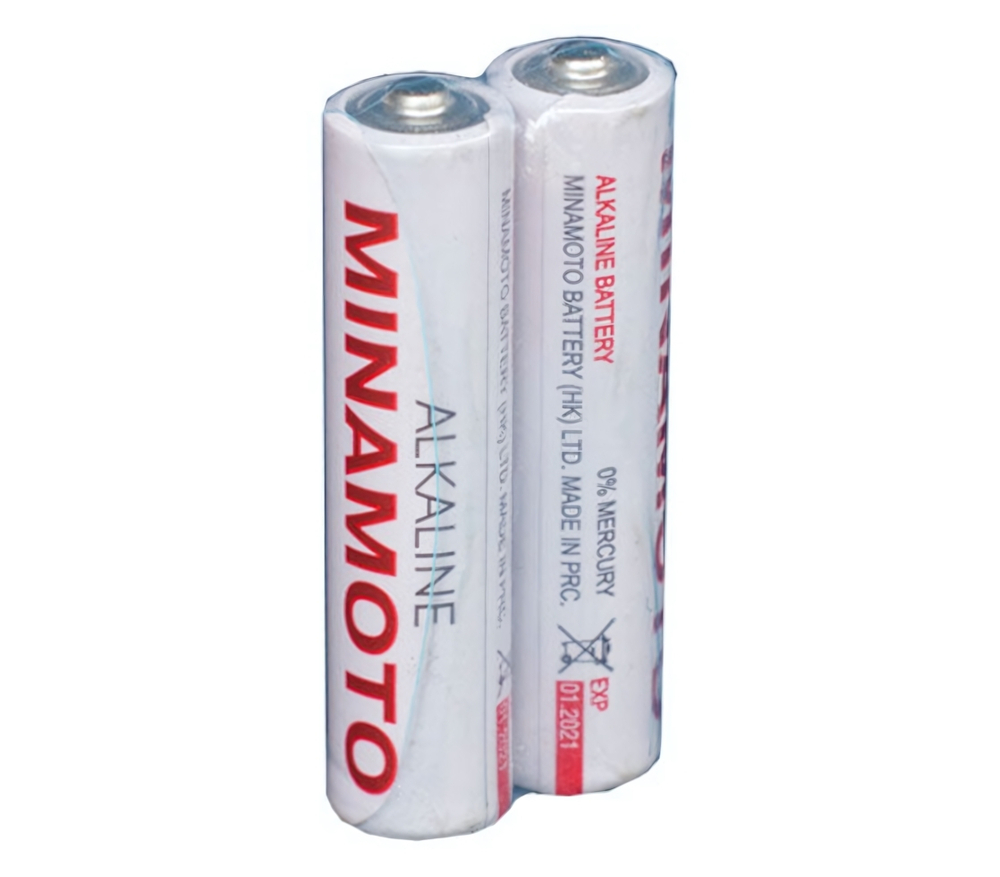 Батарейка щелочная MINAMOTO LR6 (АА) 1.5В (2 шт) (Цвет: серебристый)