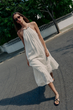 ПЛАТЬЕ МИДИ ИЗ ЖАТОЙ ТКАНИ С БУСИНАМИ — ZARA