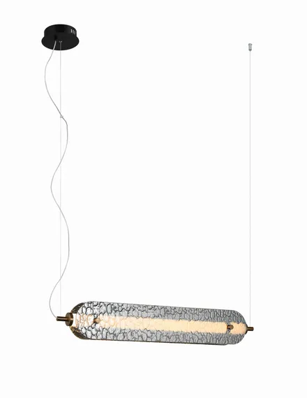 Светильник подвесной светодиодный NewRgy 8375MDM-2M SG BLACK+SMOKY GRAY, 21 Вт, чёрный и дымчатый