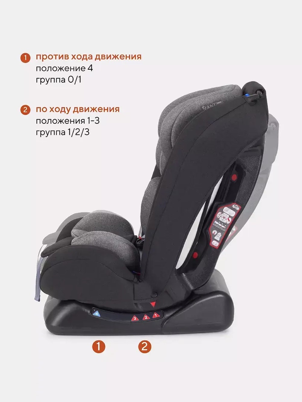Автокресло RANT basic ZY26 "Unity" группа 0+-1-2-3 (0-36 кг)