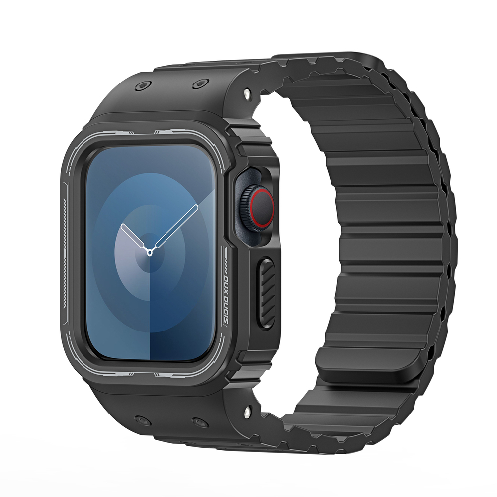 Силиконовый чехол-бампер с ремешком на магнитах от Dux Ducis для часов Apple Watch 38, 40, 41мм, серия Strap One-piece (OA Series)