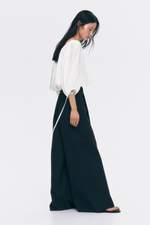 Блуза оверсайз со шнуровкой - H&M