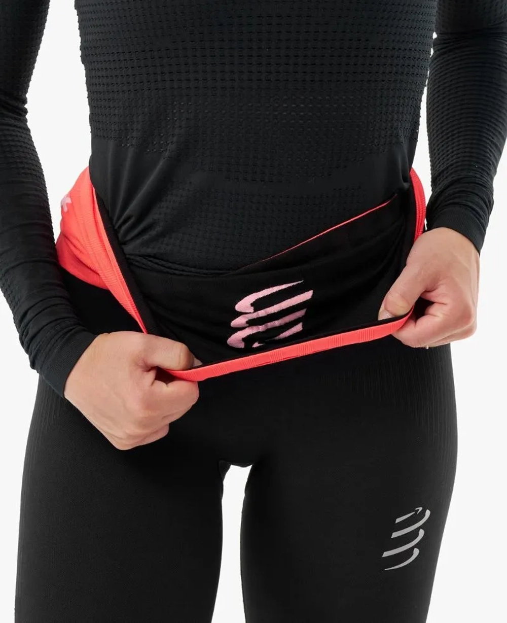 Compressport Free Belt Fluo - white/black
