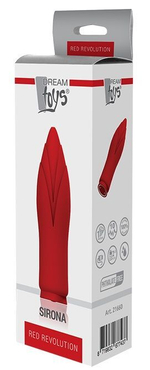 Красный клиторальный стимулятор Sirona - 10 см. (Цвет: красный)