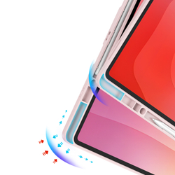 Чехол книжка розового цвета от Dux Ducis для Samsung Galaxy Tab S11 Ultra, серия Magi Series Case