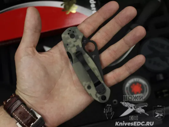 Нож складной Spyderco Para 3 223GPCMOBK c черным клинком CPM-S45VN, рукоять камуляжный G10