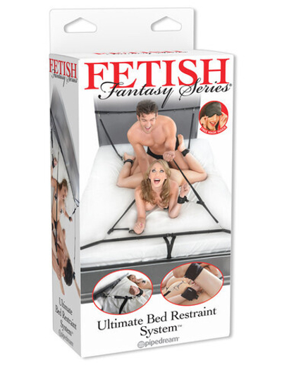 Ultimate Bed Restraint System, фиксация ременная, пристегивается на кровать (Цвет: черный)