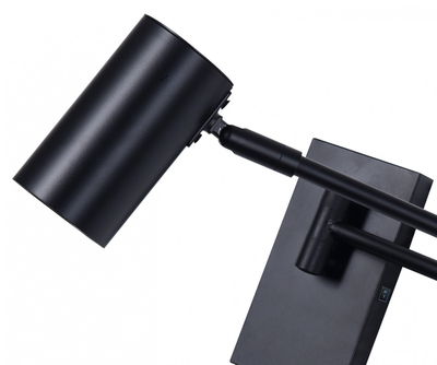 07657,19 Бра Хэлли черный w34*15 h10 Gu10 1*5W кнопка on/off. ТМ Kink Light