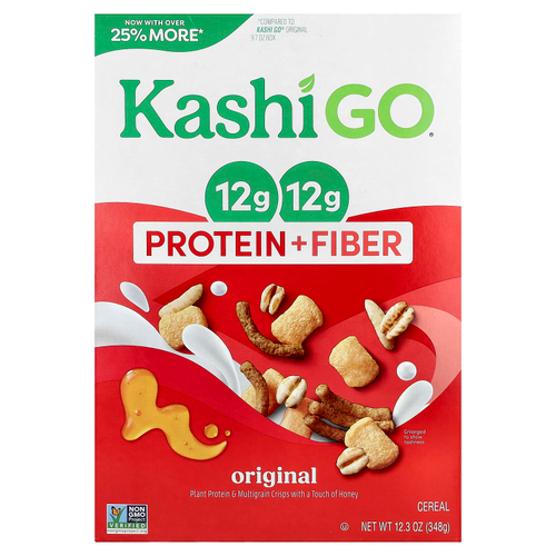 Kashi, GO®, хлопья с протеином и клетчаткой, оригинальный вкус, 348 г (12,3 унции)