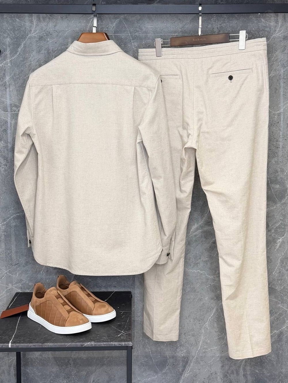 Льняной костюм Zegna