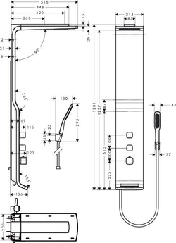 Душевая панель 27008000 Raindance  Raindance Lift, СМ