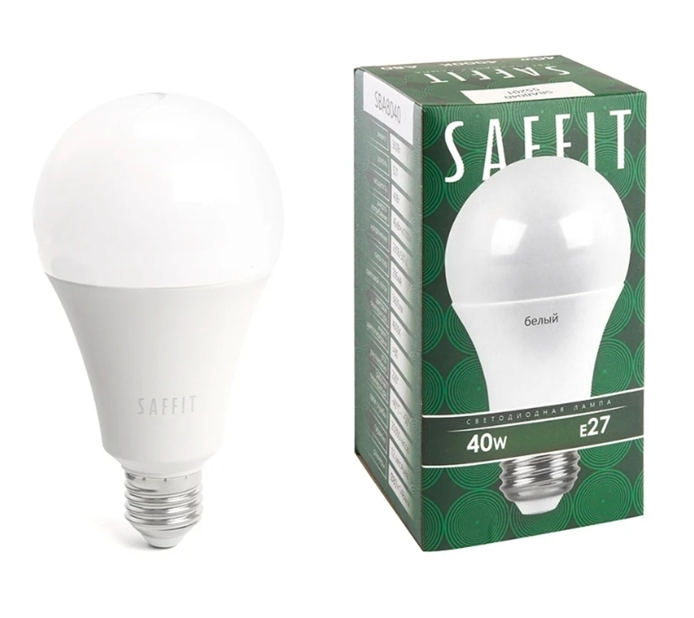 167_ Saffit ЛОН А80 E27 40W(3600Lm) 4000K 4K матовая 148х80 арт. SBA8040 55201 ш/к 4627117046682