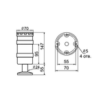 Светосигнальная колонна INNOCONT TL70B-024-G-55