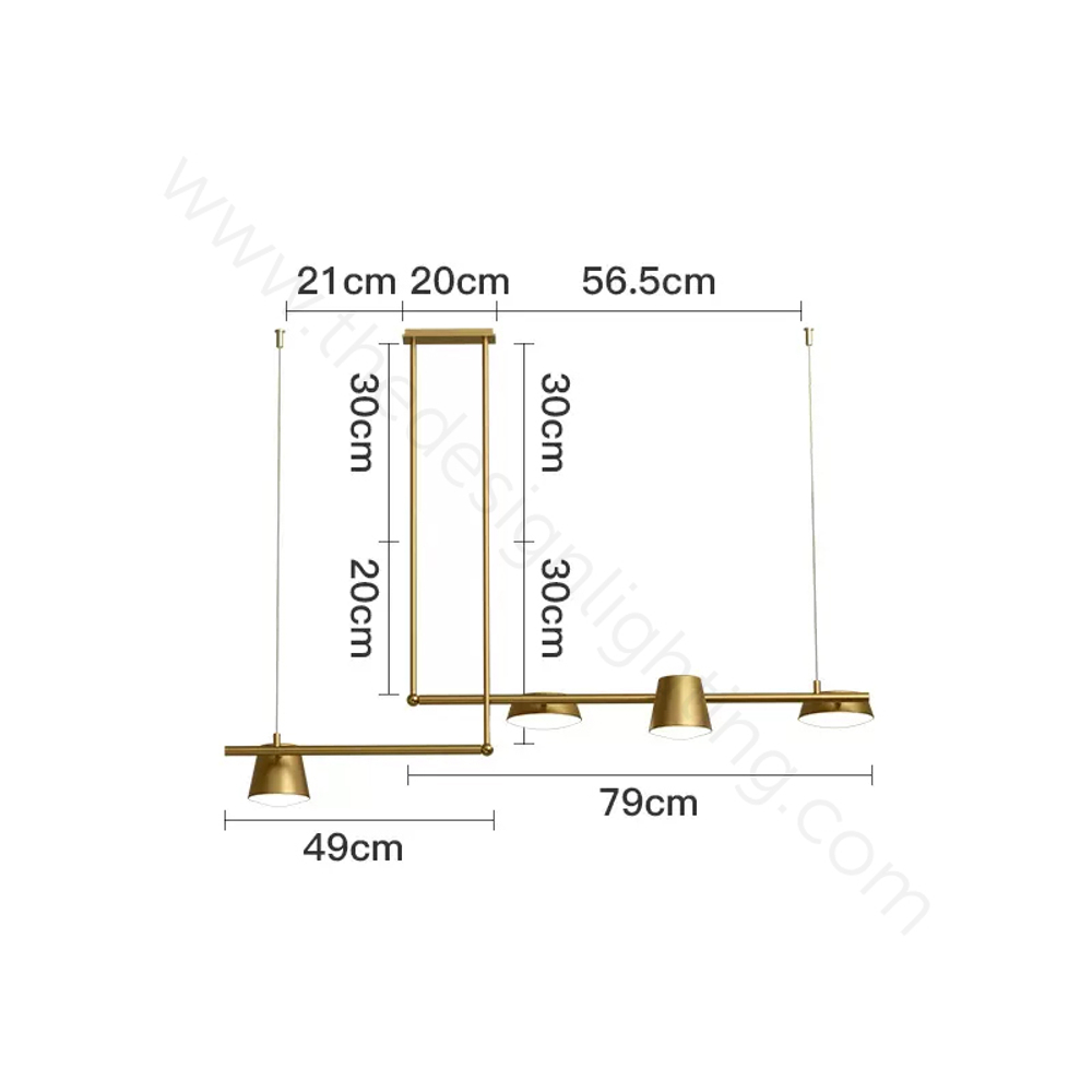 Ceiling design lamp Copper