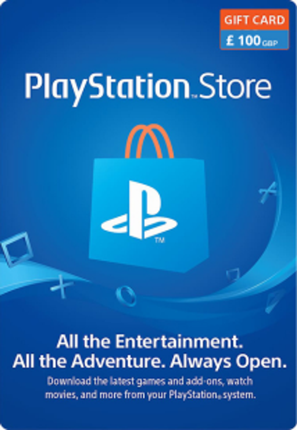 Playstation Store Великобритания (GBP) : Карта оплаты £100 [Цифровой код доступа]