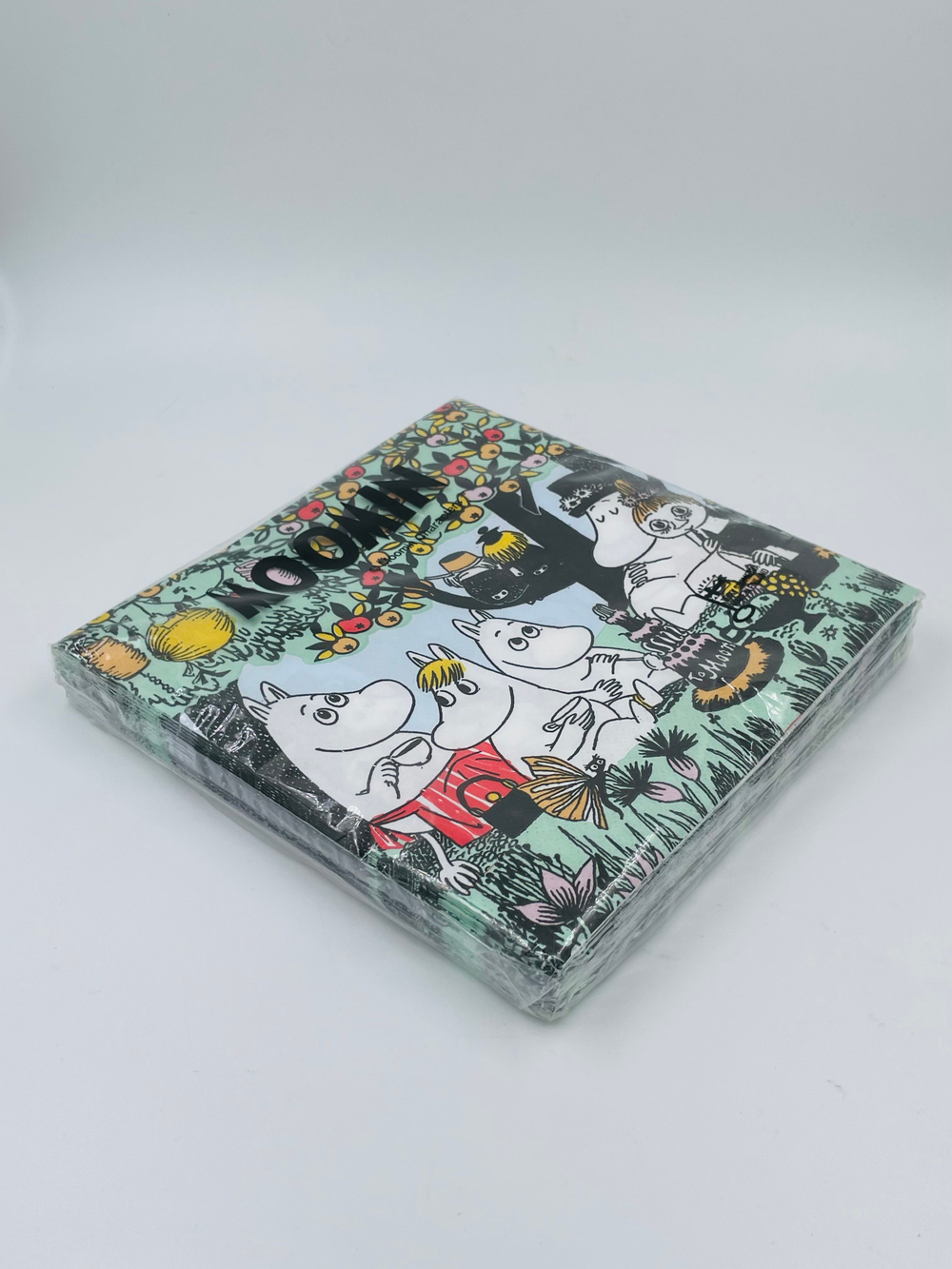 Салфетки бумажные Moomin, Муми-вечеринка, зеленого цвета 33х33 см, 20 салфеток (из Финляндии)