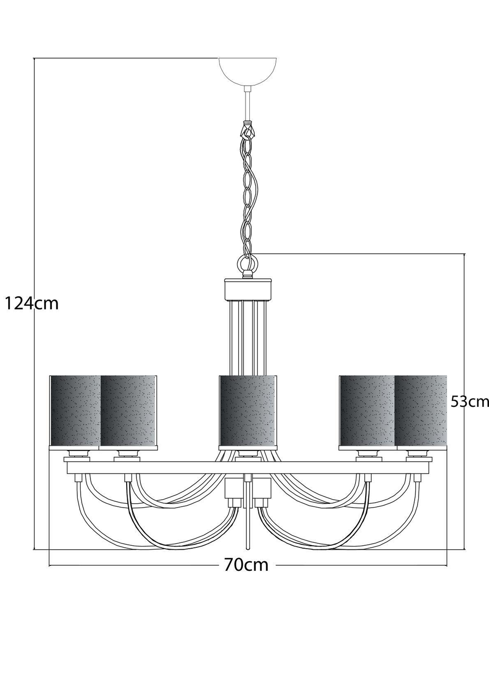 Люстра подвесная Arte Lamp Ombra A2995LM-8CC