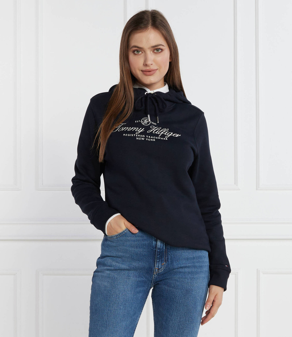 Худи HILFIGER SCRIPT DW5 Tommy Hilfiger - темно-синий(WW0WW40291)