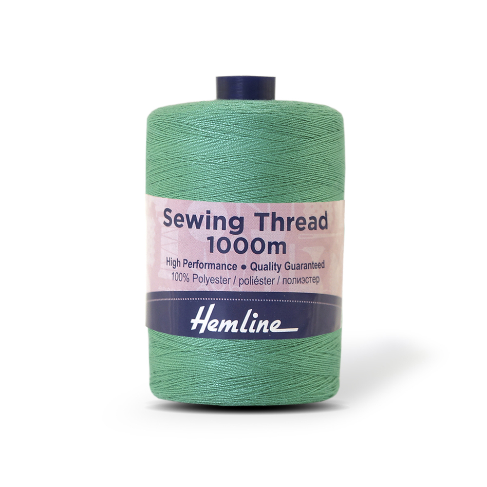 Нить универсальная Hemline для шитья, 100% полиэстер, цвет желто-зеленый, 1000 м