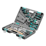 Набор инструментов, 1/2", 1/4", CrV, пластиковый кейс 76 предметов Stels — фото 1