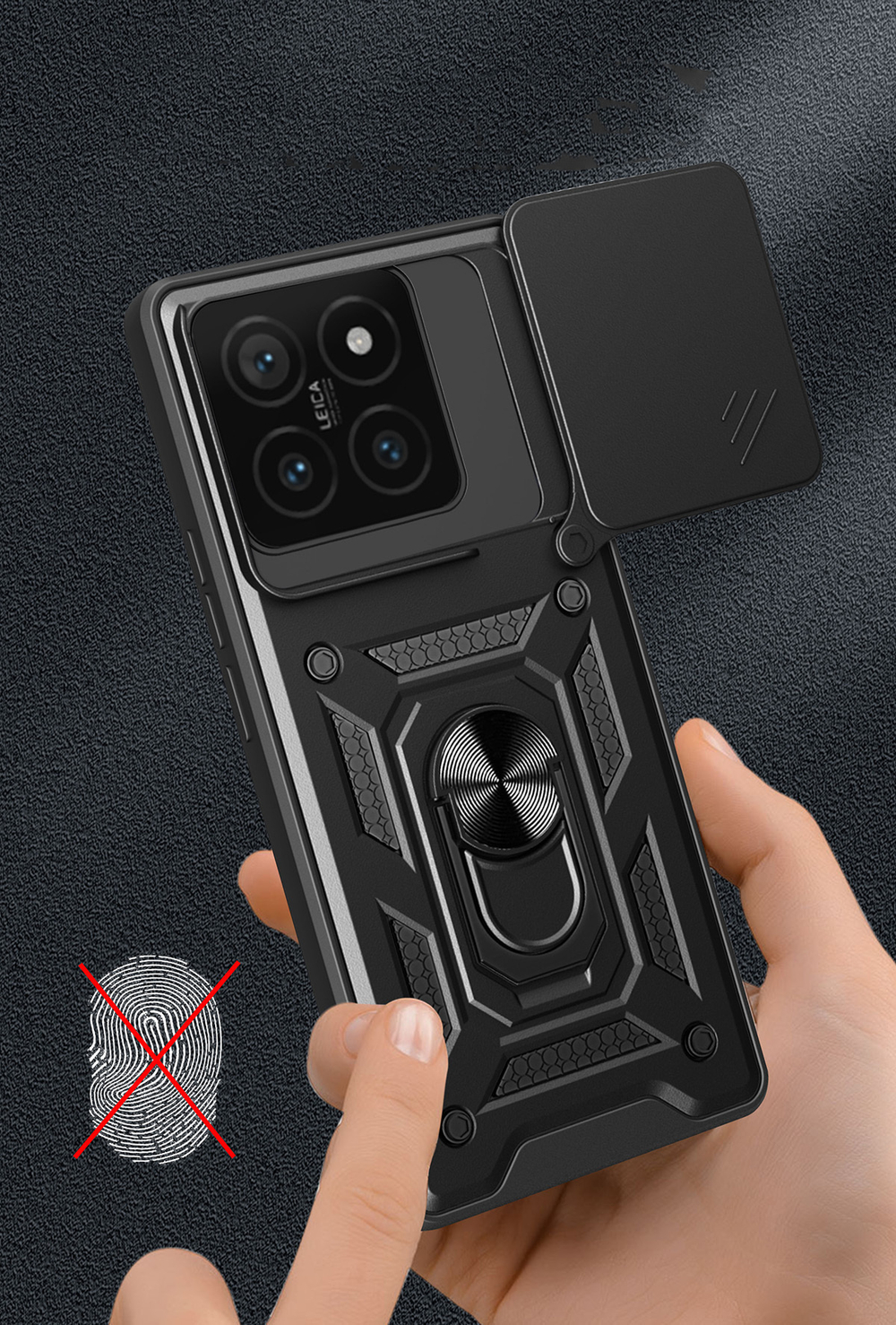 Чехол с кольцом Bumper Case для Xiaomi 14T