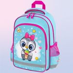 Рюкзак ПИФАГОР SCHOOL, 1 отделение, 3 кармана, "Smart penguin", 38x28х14 см, 271403