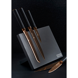 Набор из 5 ножей и подставки titan copper