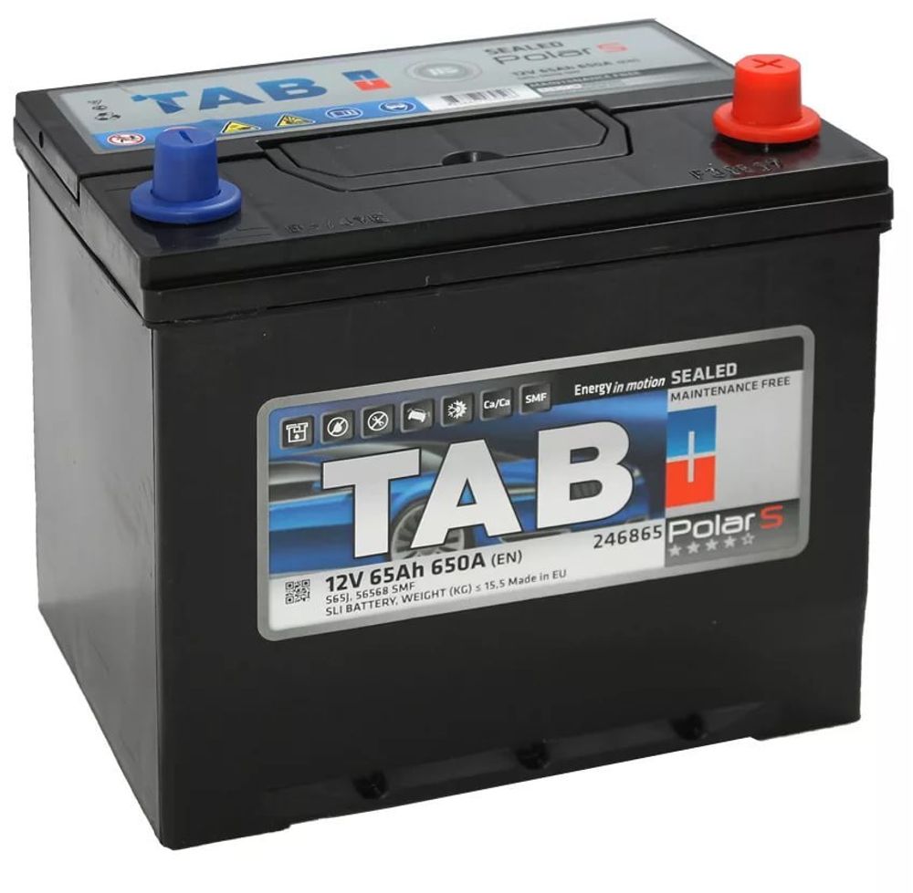 TAB POLAR JIS MF 6CT- 65 ( 246865 ) аккумулятор TAB POLAR JIS MF 6CT- 65 ( 246865 ) аккумулятор