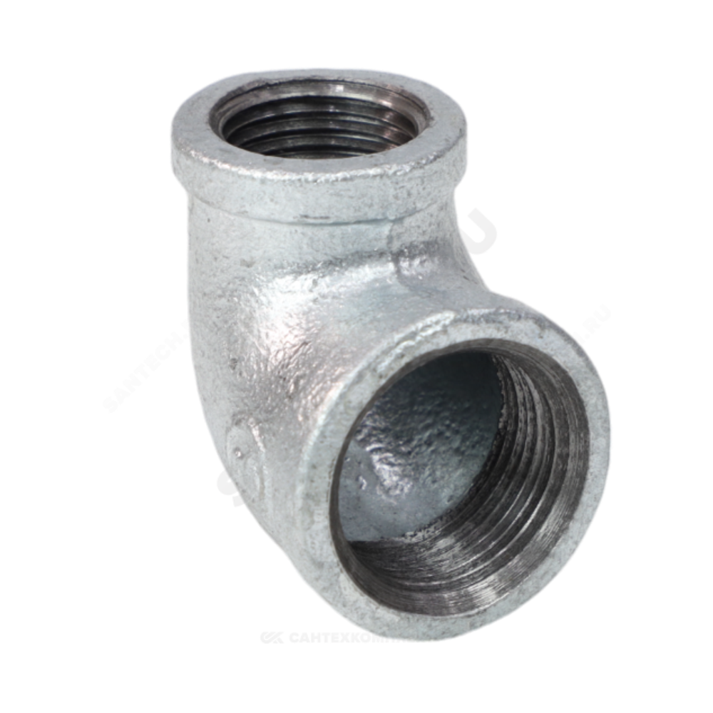 Угольник переходной чугун оц Ду 20х15 (3/4"х1/2") ВР/ВР Fittex PLUS