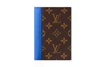 LOUIS VUITTON Colormania Coated Canvas With Cow Leather Passport Holder Men"s Blue