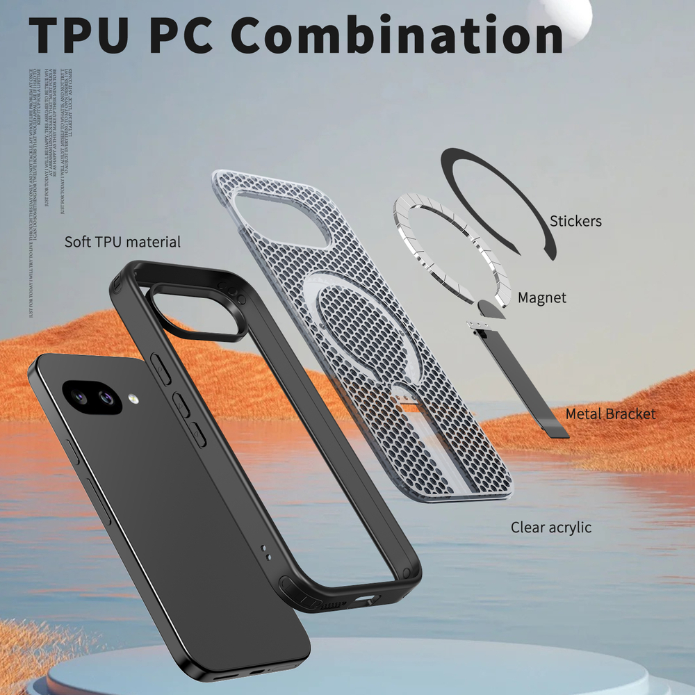 Прозрачный чехол Mesh Pro Magnetic Case для Google Pixel 10А