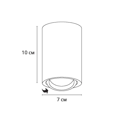Точечный накладной светильник Arte Lamp SENTRY A1566PL-1WH, 1хGU10