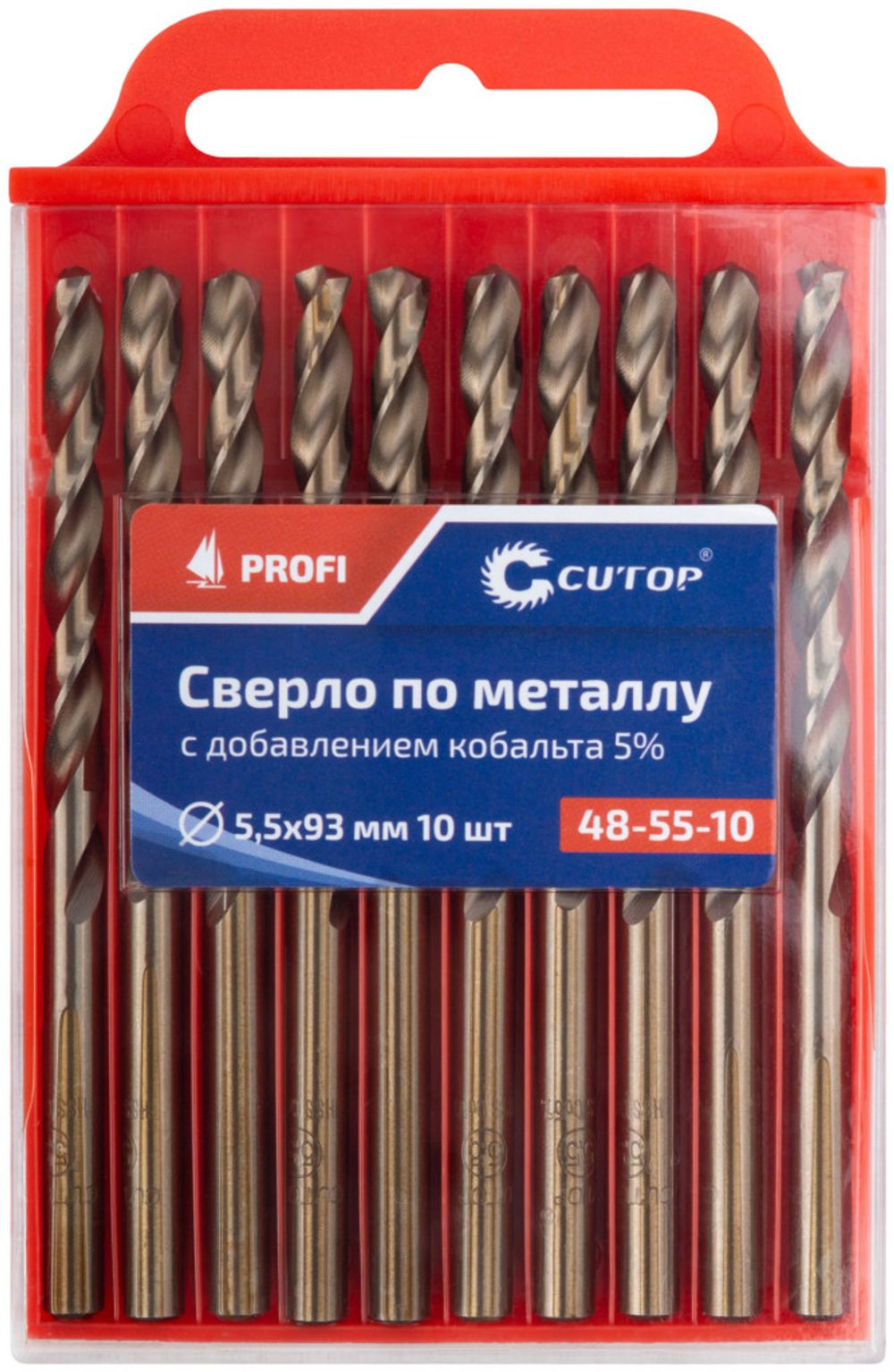 Сверло по металлу Cutop Profi с кобальтом 5%, 5,5 x 93 мм (10шт./уп.)---