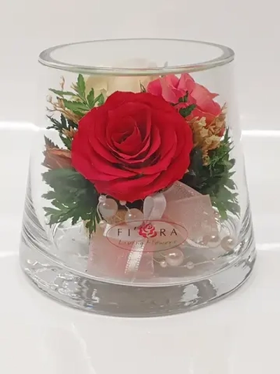 натуральные розы в стекле, вакуум