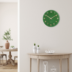 Настенные часы NeXtime Classy Medium, стекло, 40 см, зелёные