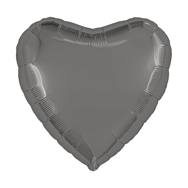 Ag Шар Сердце 19''/46 см, Мистик платина (БГ-15)