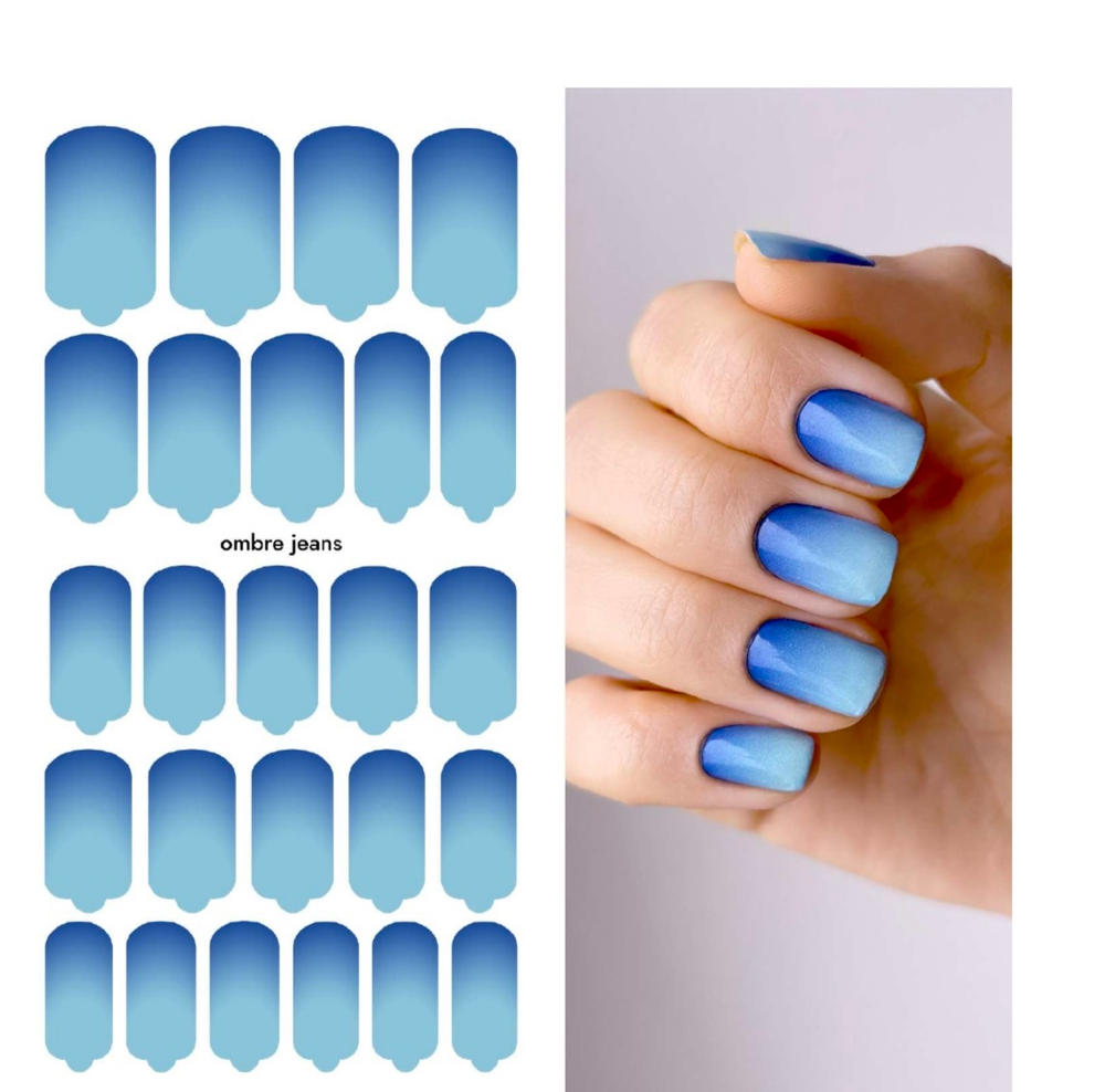 Плёнки для маникюра by provocative nails ombre jeans
