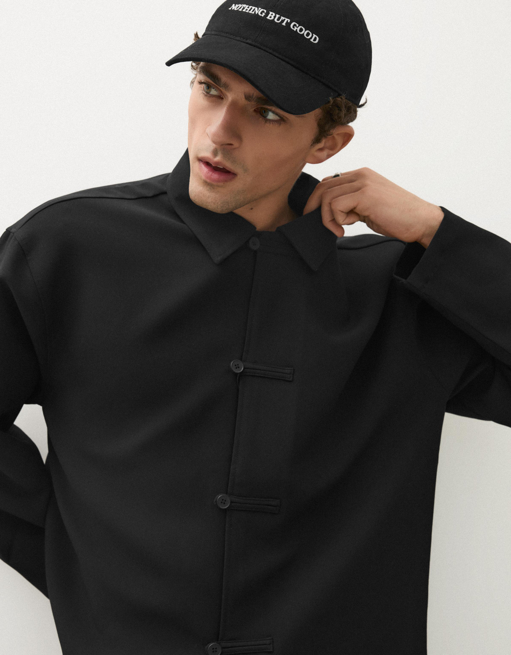 Мужская рубашка boxy fit с длинным рукавом, арт. 3753/711 - BERSHKA