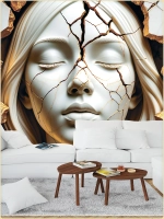 Фотообои 3d "Барельеф лица" 400х270см