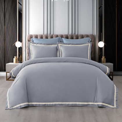 Постельное белье 2 спальное евро Luxe Dream El Silver Grey T1038E
