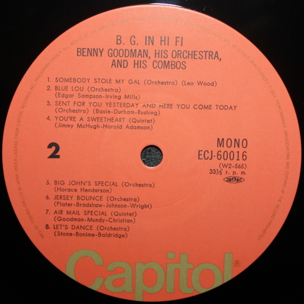 Benny Goodman, His Orchestra , And His Combos / B.G. In Hi Fi (LP)