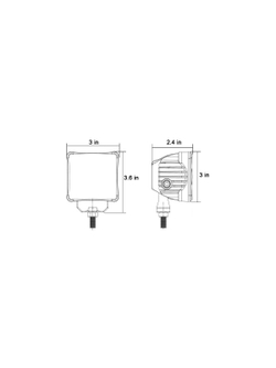 Светодиодные фары дальнего света AURORA 76x76 мм 30W с RGB подсветкой