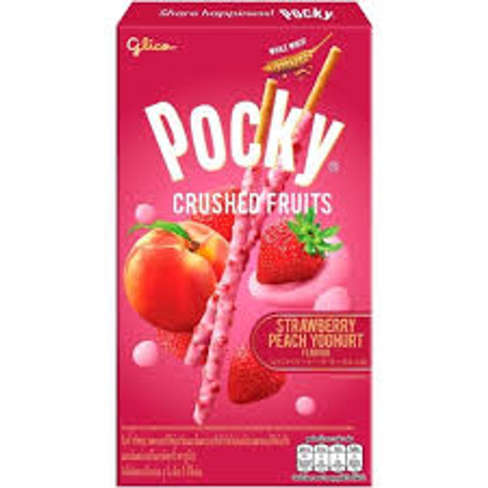 Палочки Pocky Клубника и персик в йогурте 38 г Тайланд 1340